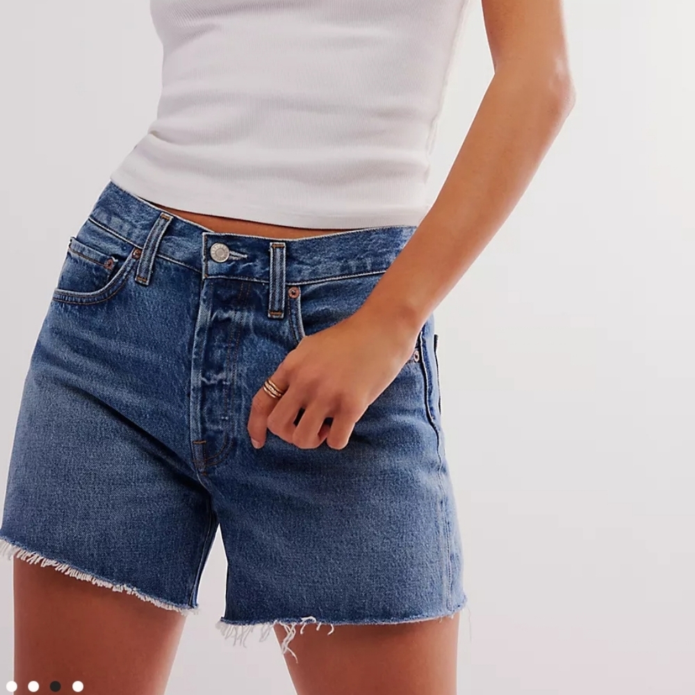 Agolde Parker Long Denim Shorts Size 26
